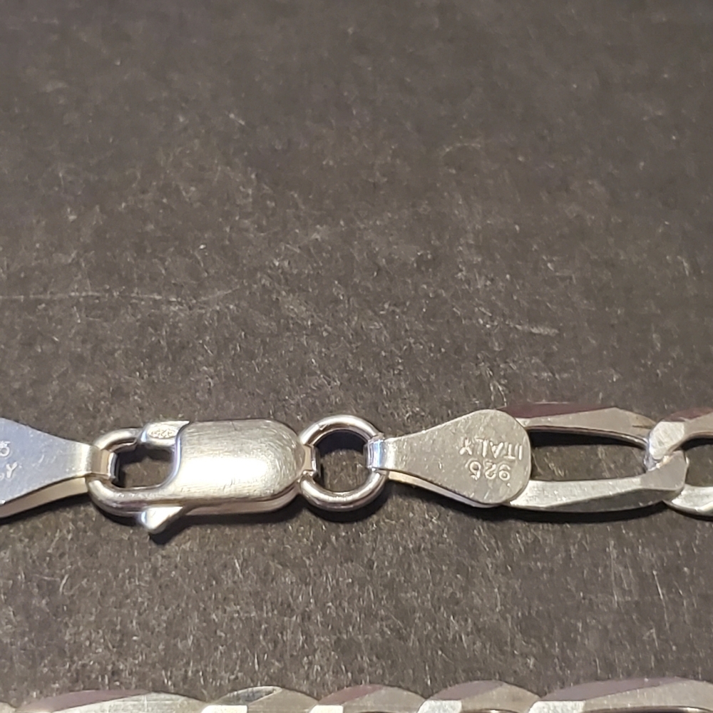 925 SILVER SUPER FLAT FIGARO - Picture 3 of 4